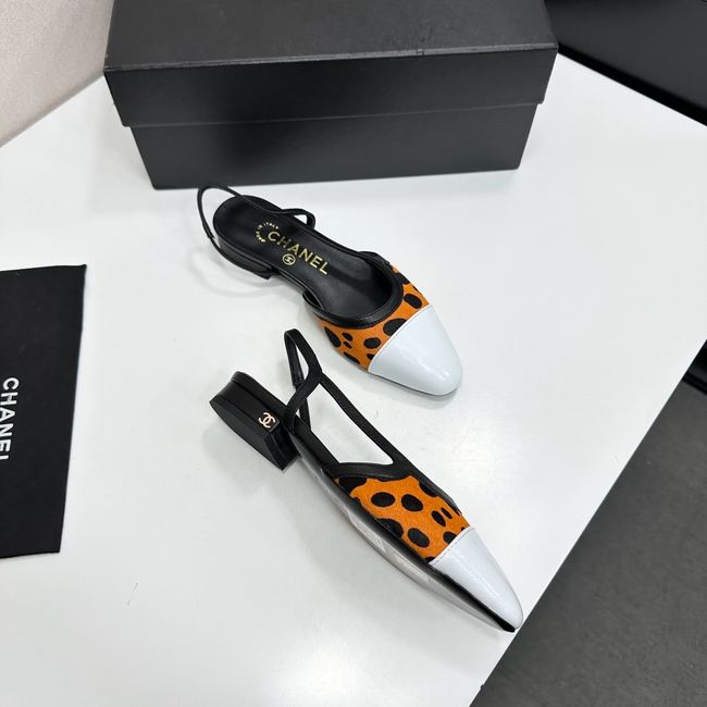 Chanel Slingbacks Lambskin & Mixed Fibers 65080-7
