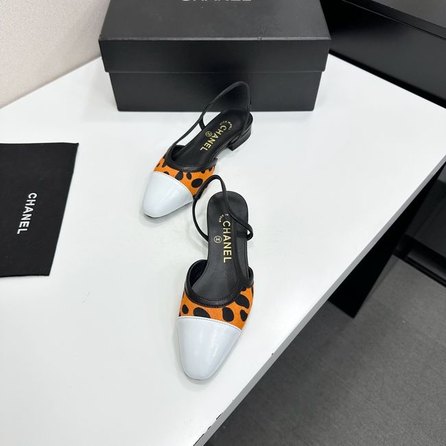 Chanel Slingbacks Lambskin & Mixed Fibers 65080-7