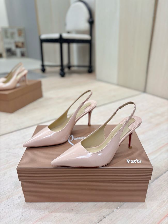 Christian Louboutin Slingbacks Lambskin 8.5CM 65078-9