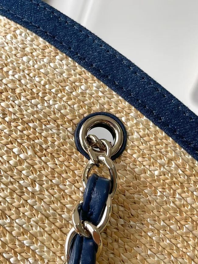 CHANEL Large Tote AS5952 Beige & blue CHANEL Large Tote AS5952 Beige & blue
