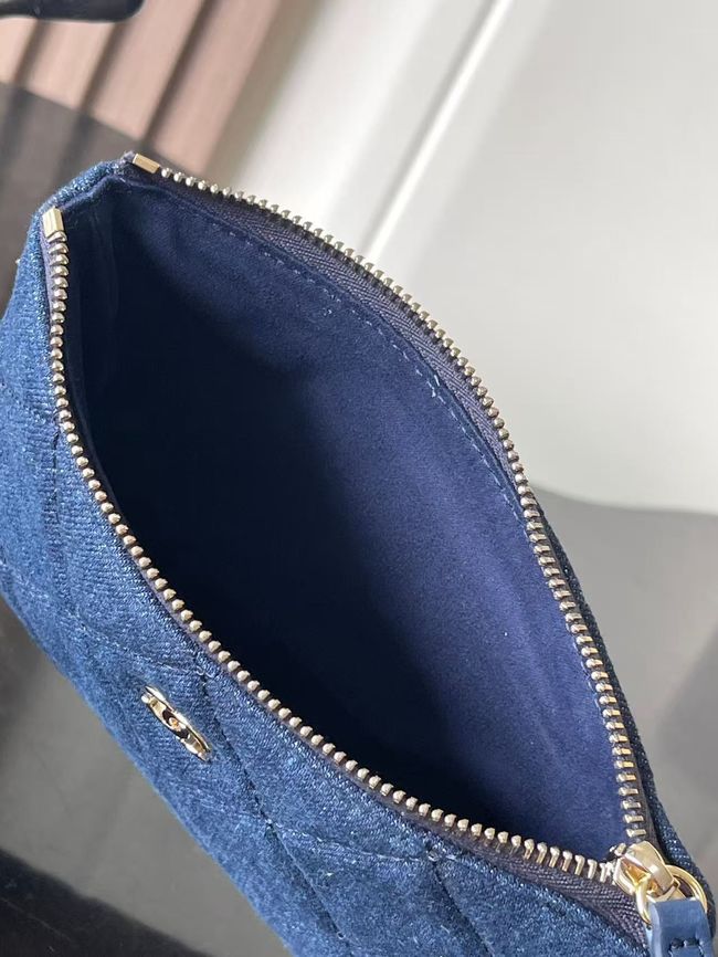 CHANEL Small Tote AS5951 Beige & blue CHANEL Small Tote AS5951 Beige & blue