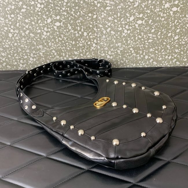 VALENTINO VLOGO calfskin Shoulder Bag 0073 black VALENTINO VLOGO calfskin Shoulder Bag 0073 black