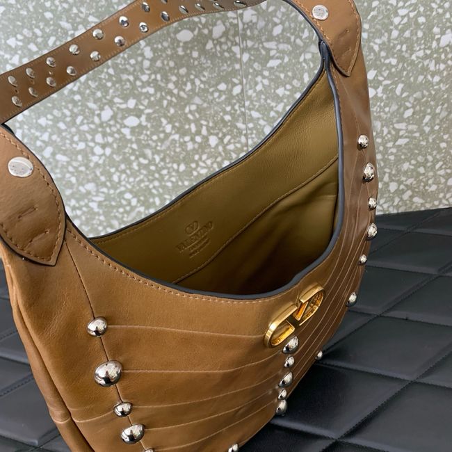 VALENTINO VLOGO calfskin Shoulder Bag 0073 brown VALENTINO VLOGO calfskin Shoulder Bag 0073 brown