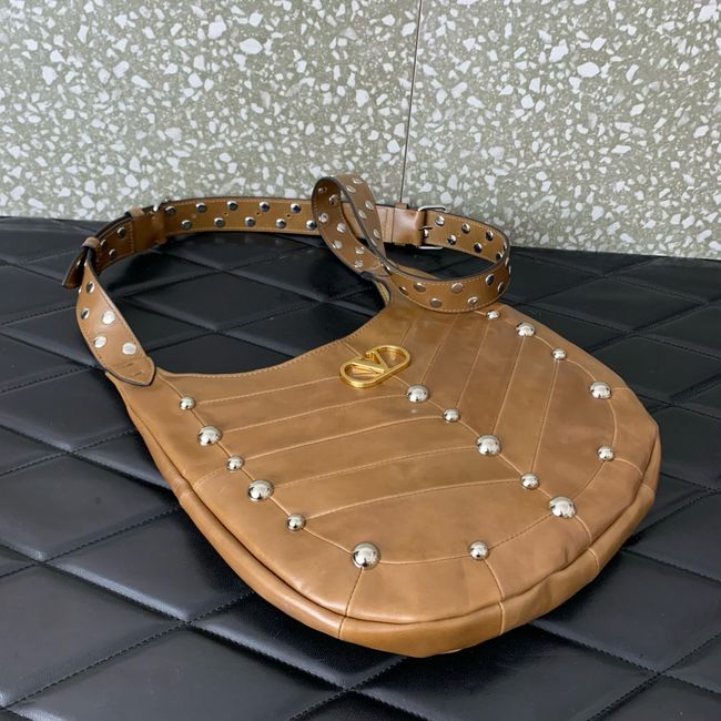 VALENTINO VLOGO calfskin Shoulder Bag 0073 brown VALENTINO VLOGO calfskin Shoulder Bag 0073 brown