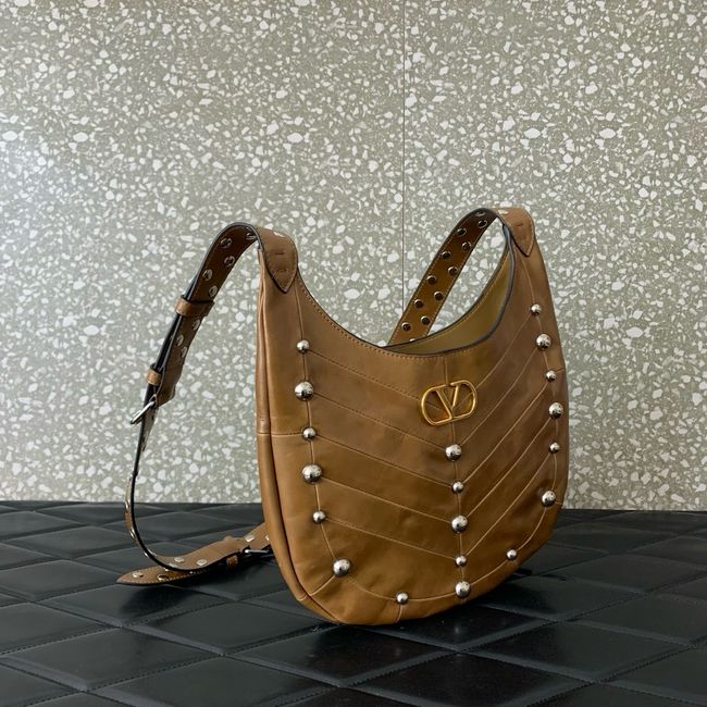 VALENTINO VLOGO calfskin Shoulder Bag 0073 brown VALENTINO VLOGO calfskin Shoulder Bag 0073 brown