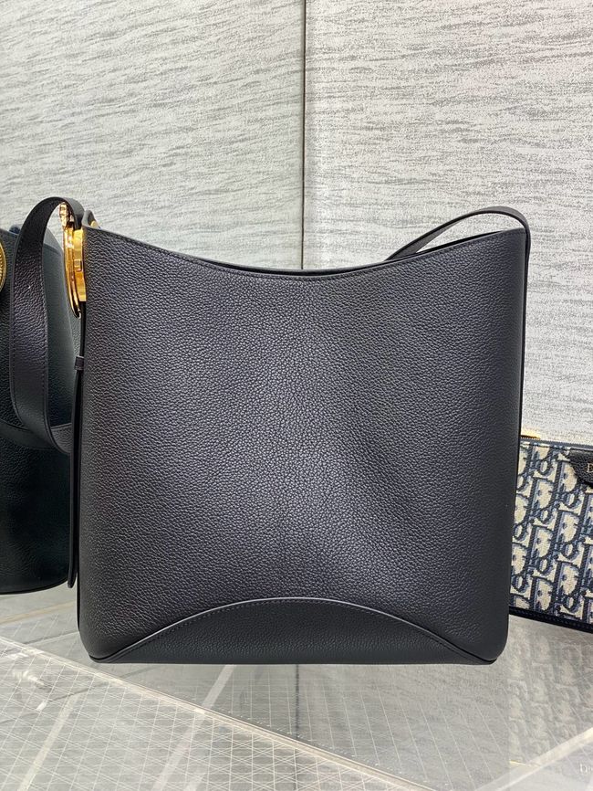 Dior Medium Bag Grained Calfskin 5843 black Dior Medium Bag Grained Calfskin 5843 black