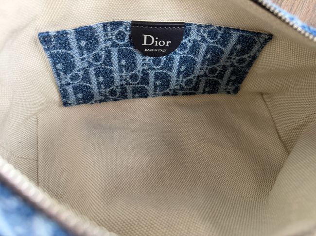 MEDIUM DIORTRAVEL NOMAD POUCH Oblique Jacquard S5554O denim blue MEDIUM DIORTRAVEL NOMAD POUCH Oblique Jacquard S5554O denim blue