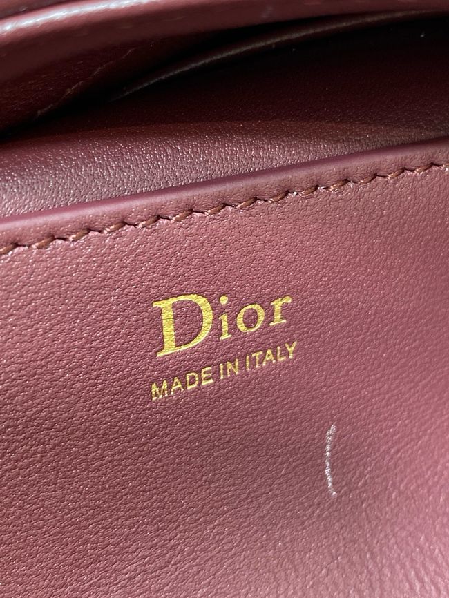 My Dior Mini Bag Cannage patent leather S0985PU burgundy&Golden chain My Dior Mini Bag Cannage patent leather S0985PU burgundy&Golden chain