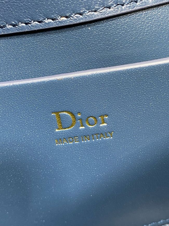 My Dior Mini Bag Cannage patent leather S0985PU dark blue&Golden chain