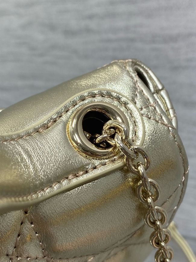 My Dior Mini Bag Cannage patent leather S0985PU gold&Golden chain