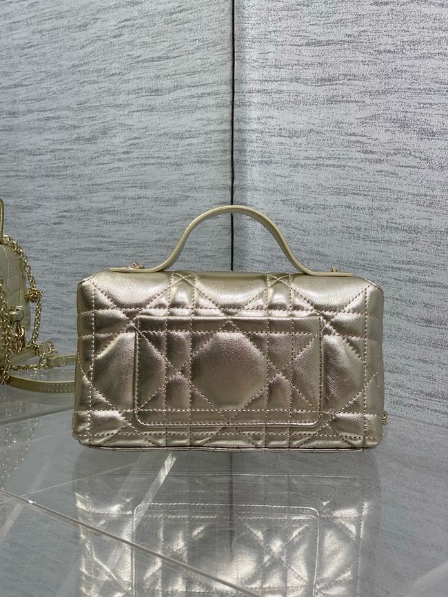 My Dior Mini Bag Cannage patent leather S0985PU gold&Golden chain