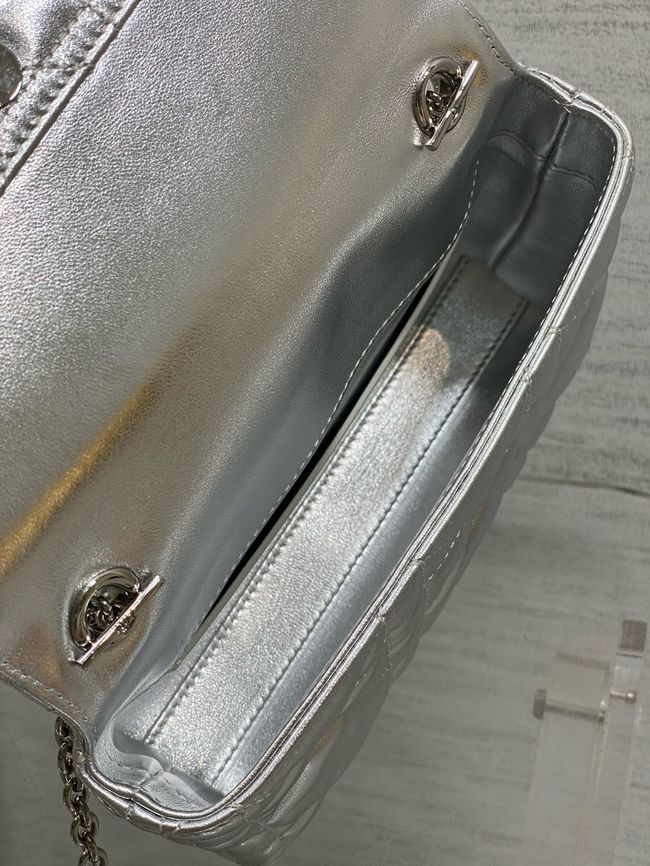 My Dior Mini Bag Cannage patent leather S0985PU silver&silver chain