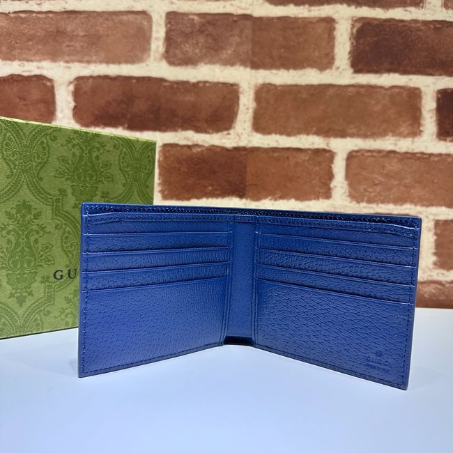 Gucci Dusty interior GG bi-fold wallet 768243 blue Gucci Dusty interior GG bi-fold wallet 768243 blue