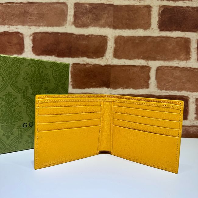 Gucci Dusty interior GG bi-fold wallet 768243 yellow Gucci Dusty interior GG bi-fold wallet 768243 yellow