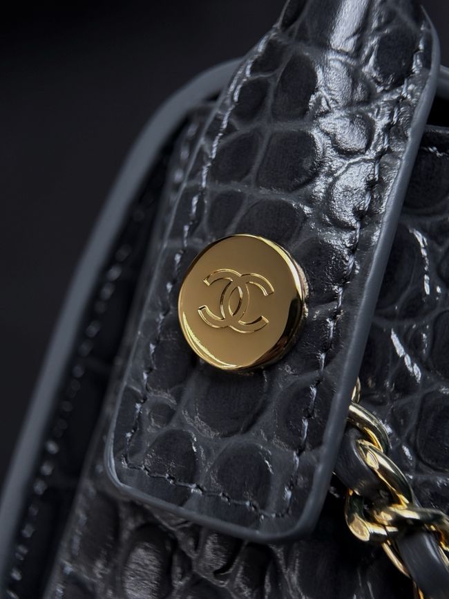 CHANEL Mini Flap Bag with Top Handle AS6424 dark blue CHANEL Mini Flap Bag with Top Handle AS6424 dark blue