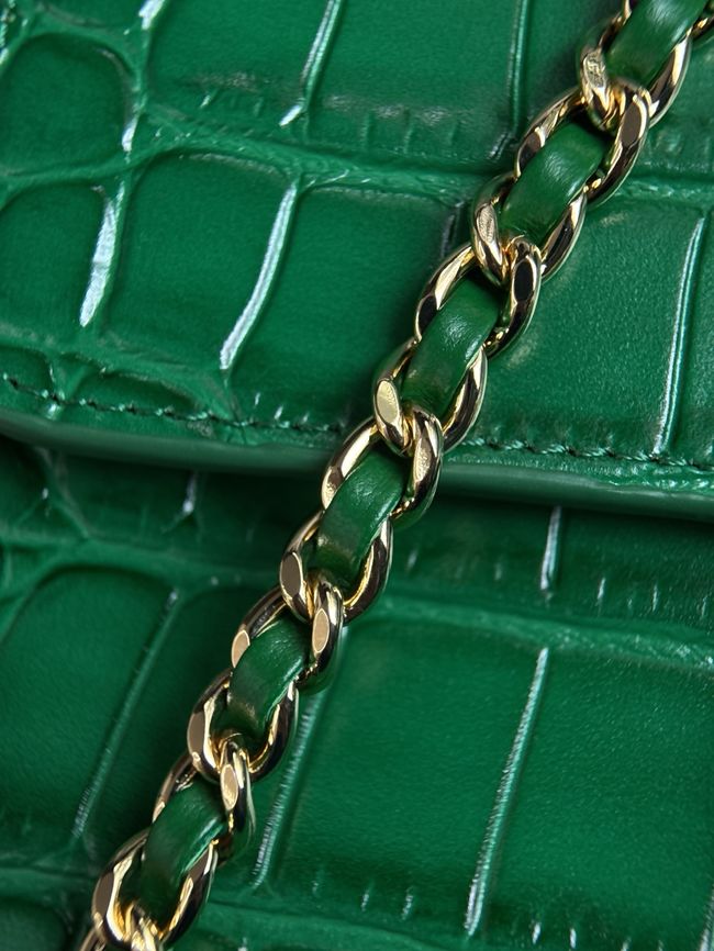 CHANEL Mini Flap Bag with Top Handle AS6424 green CHANEL Mini Flap Bag with Top Handle AS6424 green