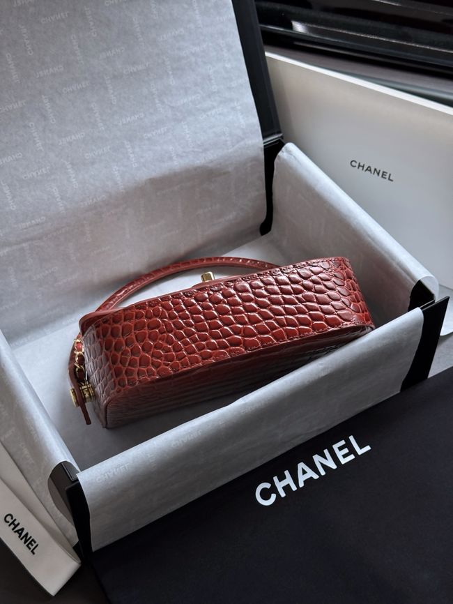 CHANEL Mini Flap Bag with Top Handle AS6424 red CHANEL Mini Flap Bag with Top Handle AS6424 red