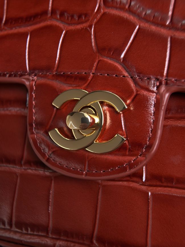 CHANEL Mini Flap Bag with Top Handle AS6424 red CHANEL Mini Flap Bag with Top Handle AS6424 red