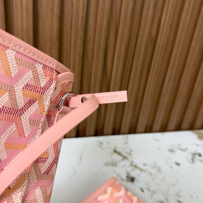 Goyard Goyardine canvas & Chevroches calfskin CL08P PINK Goyard Goyardine canvas & Chevroches calfskin CL08P PINK