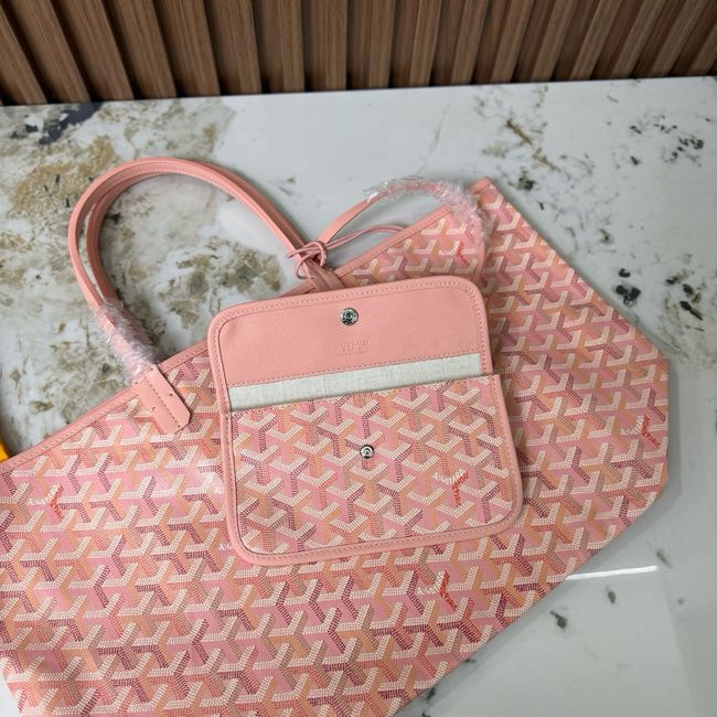 Goyard Goyardine canvas & Chevroches calfskin CL08P PINK Goyard Goyardine canvas & Chevroches calfskin CL08P PINK