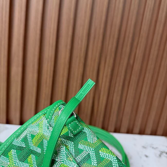 Goyard Goyardine canvas & Chevroches calfskin Large bag CL09P GREEN Goyard Goyardine canvas & Chevroches calfskin Large bag CL09P GREEN