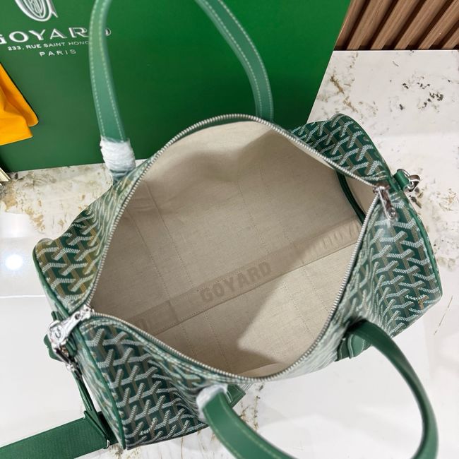 Goyard Goyardine canvas & Chevroches calfskin CL10P green Goyard Goyardine canvas & Chevroches calfskin CL10P green