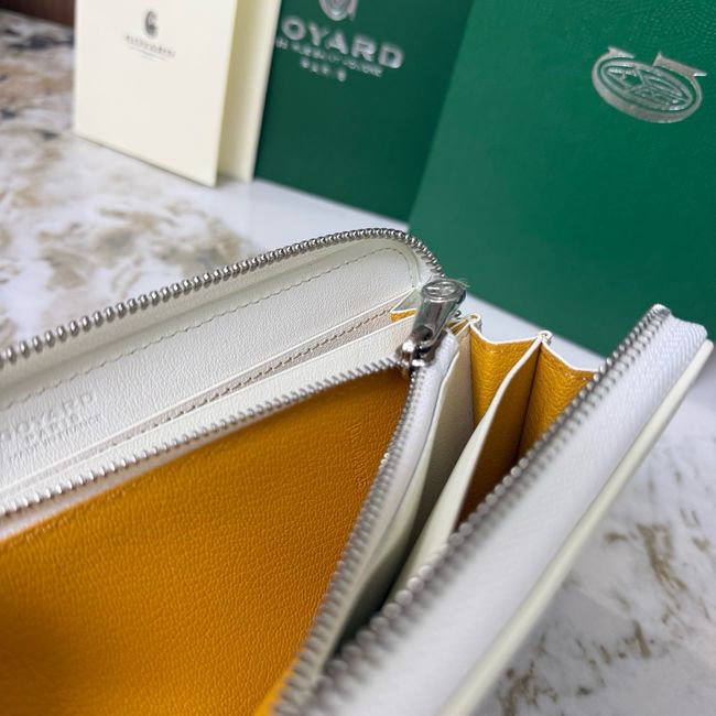 Goyard MATIGNON zip Wallet CL50P white Goyard MATIGNON zip Wallet CL50P white