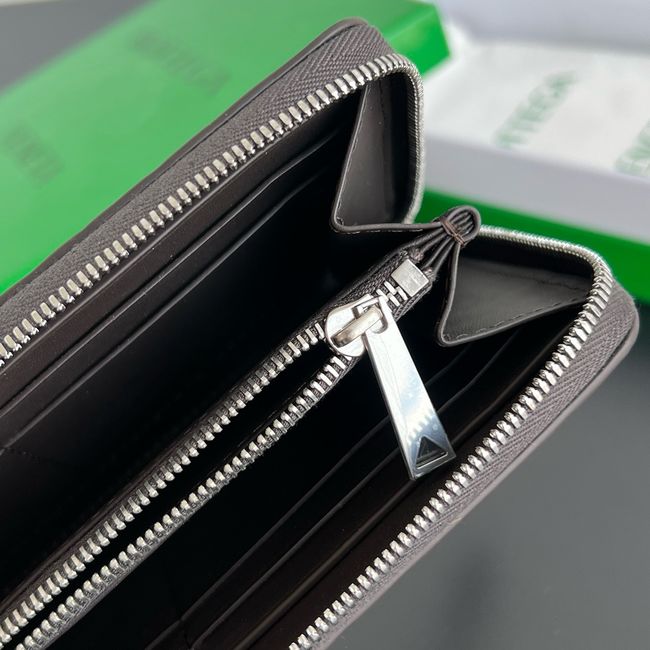 Bottega Veneta Woven Mycelium Zip-Around Wallet A003AD Espresso Bottega Veneta Woven Mycelium Zip-Around Wallet A003AD Espresso