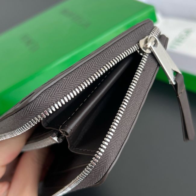 Bottega Veneta Woven Mycelium Zip-Around Wallet A003AD Espresso Bottega Veneta Woven Mycelium Zip-Around Wallet A003AD Espresso