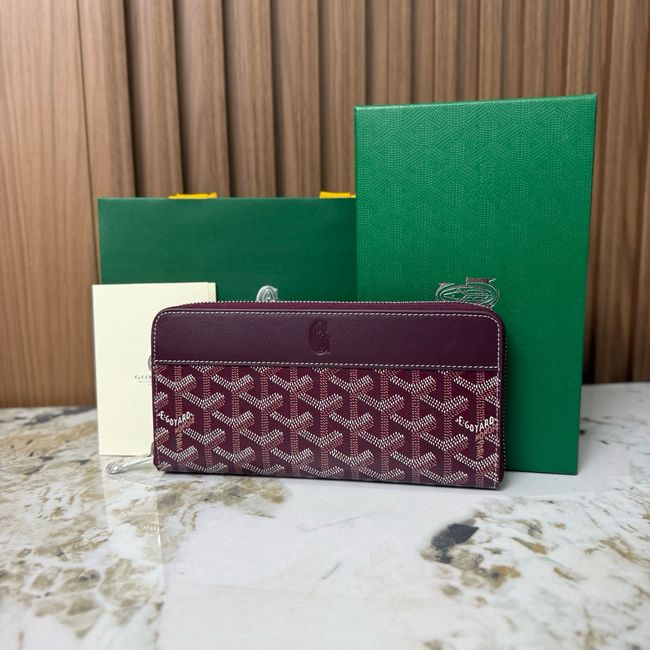 Goyard MATIGNON zip Wallet CL50P wine red Goyard MATIGNON zip Wallet CL50P wine red