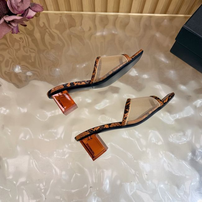 Yves saint Laurent SIP mule sandals in mesh and python 67092-1