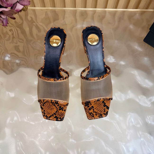 Yves saint Laurent SIP mule sandals in mesh and python 67092-1