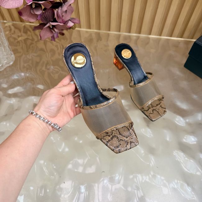 Yves saint Laurent SIP mule sandals in mesh and python 67092-2