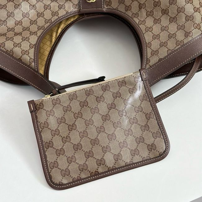 Gucci Giglio large tote bag 853971 brown GG canvas