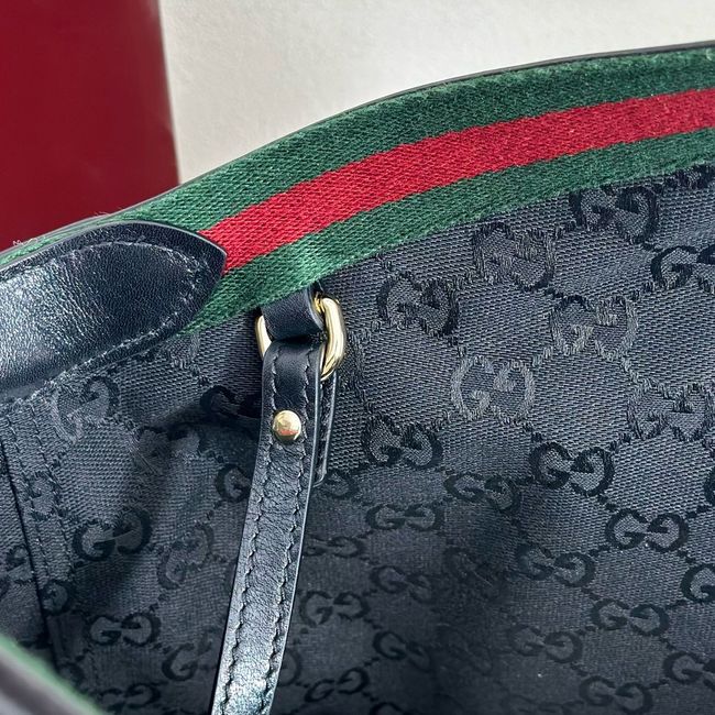 Gucci Giglio large tote bag soft glossy leather 853971 black Gucci Giglio large tote bag soft glossy leather 853971 black