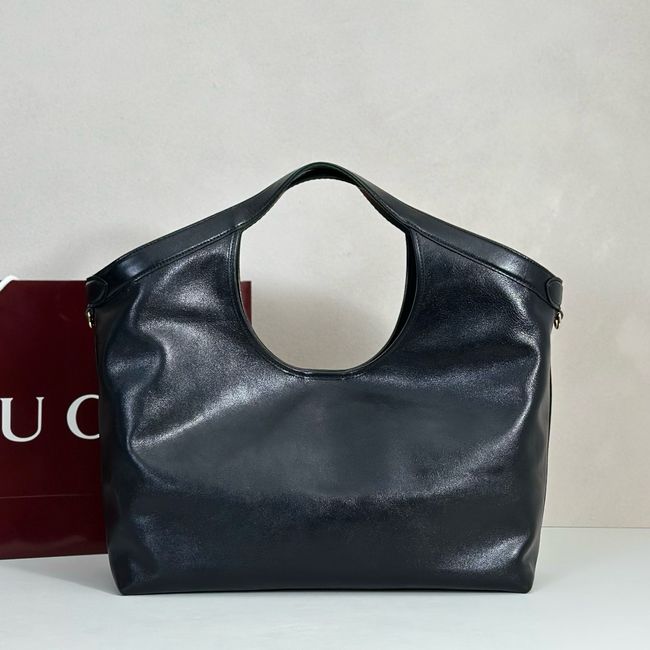 Gucci Giglio large tote bag soft glossy leather 853971 black Gucci Giglio large tote bag soft glossy leather 853971 black