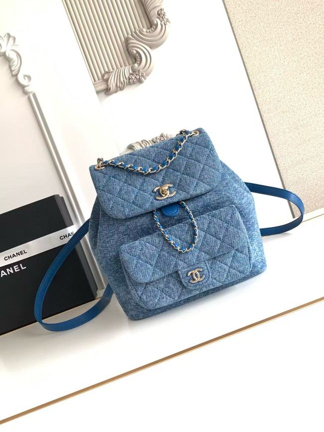 CHANEL Backpack AS3618 Denim Blue CHANEL Backpack AS3618 Denim Blue