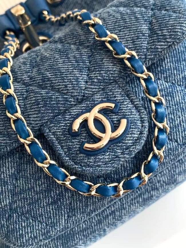CHANEL Small Backpack AS2908 Denim Blue CHANEL Small Backpack AS2908 Denim Blue