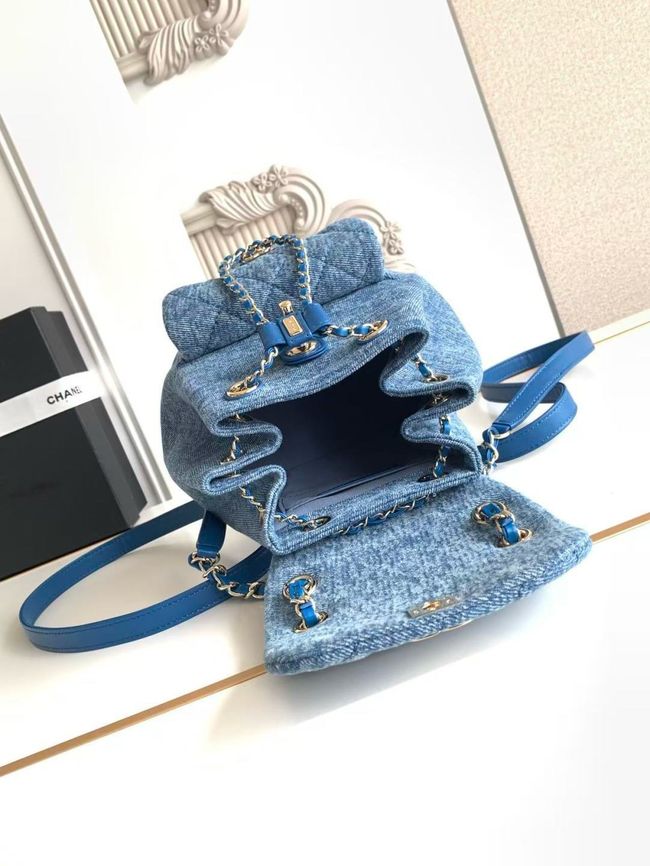 CHANEL Small Backpack AS2908 Denim Blue CHANEL Small Backpack AS2908 Denim Blue