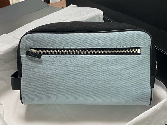 Chanel Large Zipped Pouch AP5267 Blue & Black Chanel Large Zipped Pouch AP5267 Blue & Black