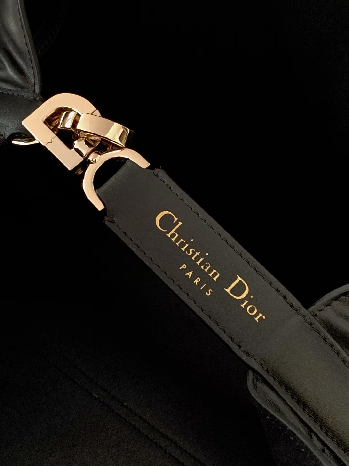 LARGE DIOR TOUJOURS BAG Latte Macrocannage Calfskin M6233 Black