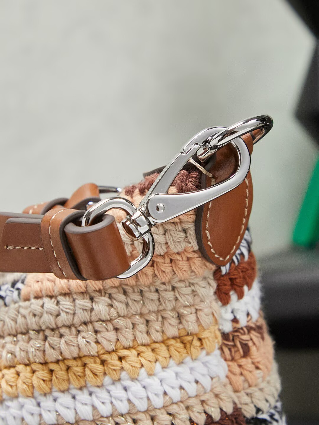 Miumiu Rainbow Weaving Top handle bag 5NE841 Fabrice Brown Miumiu Rainbow Weaving Top handle bag 5NE841 Fabrice Brown