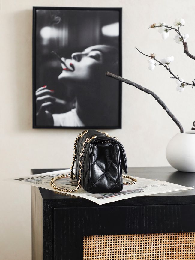 Chanel 2.55 Handbag AS6449 black Chanel 2.55 Handbag AS6449 black