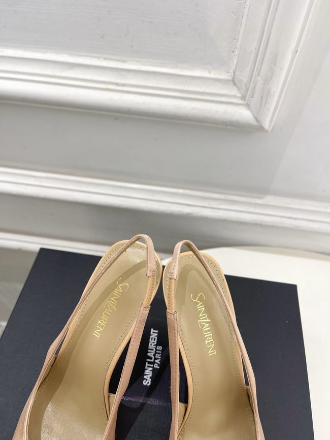 Saint Laurent LOUIS slingback pumps in patent leather and satin CN1000-4