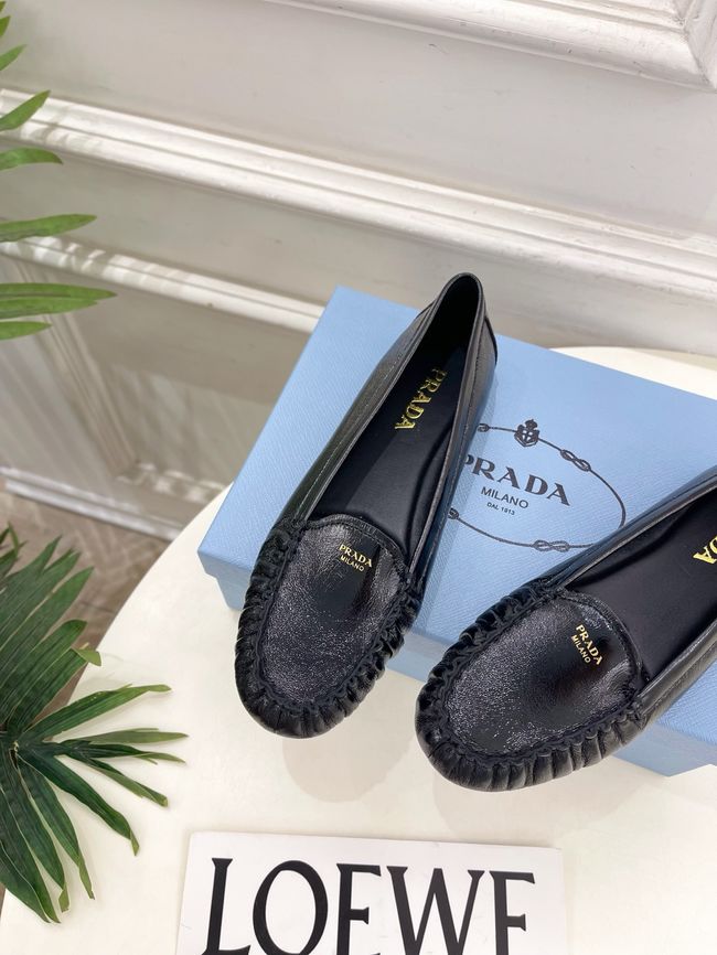 Prada Shuffle antiqued leather loafers 64173-1