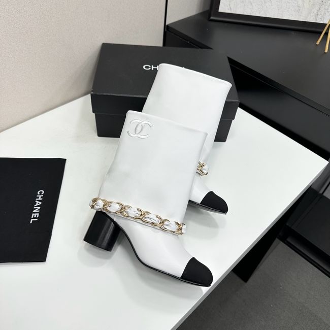 Chanel Mid-Calf Boots Calfskin 64184-2