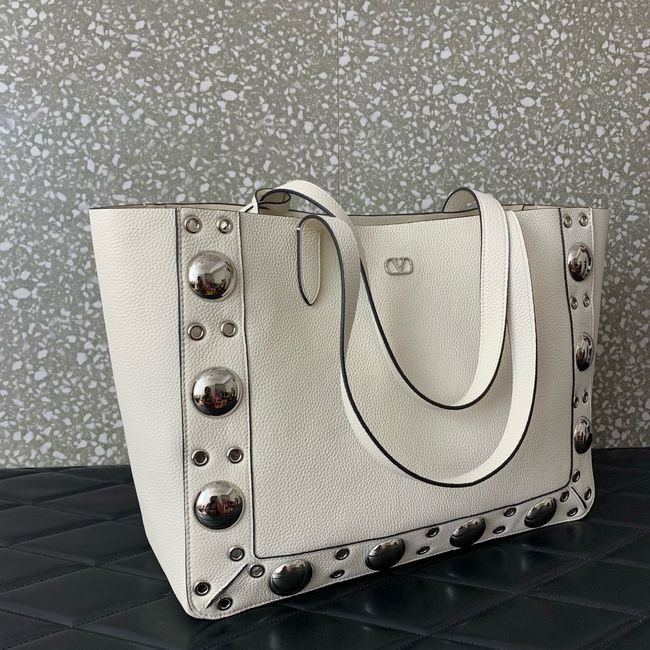 VALENTINO NELLCOTE Medium Calfskin Handbag WB0R79 WHITE