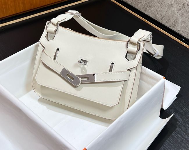 Hermes Jypsiere mini shoulder bag H088004 white &silver buckle Hermes Jypsiere mini shoulder bag H088004 white &silver buckle