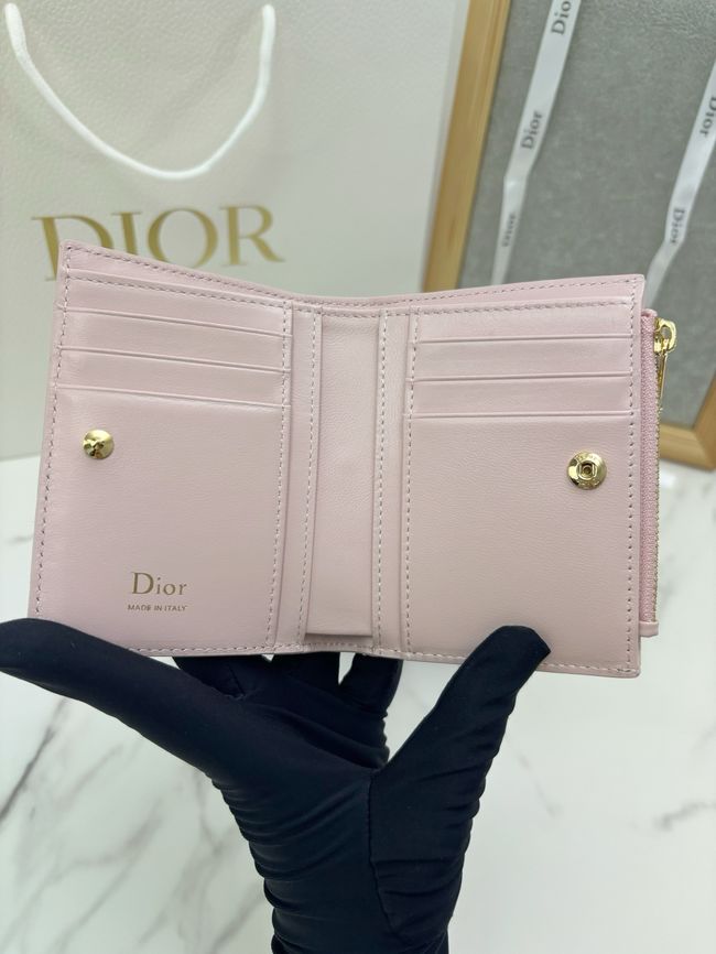 Lady Dior Dahlia Wallet Craie Cannage Lambskin S2065-5 Lady Dior Dahlia Wallet Craie Cannage Lambskin S2065-5