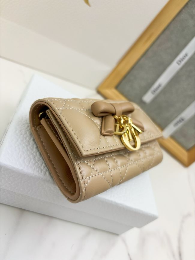 Lady Dior card holder Craie Cannage Lambskin S2067-1 Lady Dior card holder Craie Cannage Lambskin S2067-1